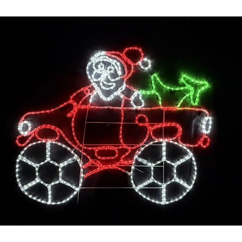 Santa in 4WD Rope Light Motif 