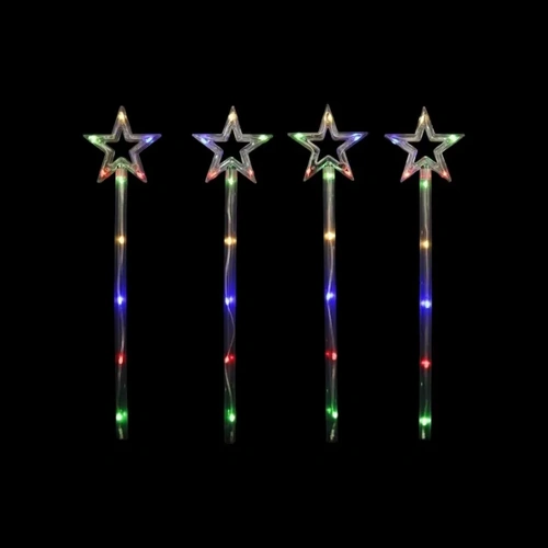 4 Solar Star Path Lights