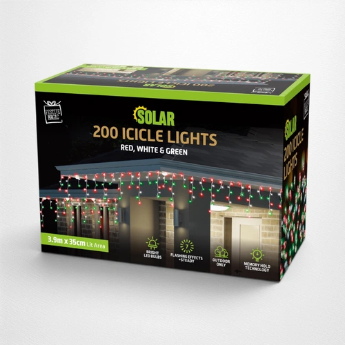 3.9m Red/Green Solar Icicles