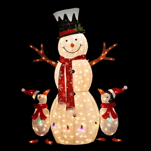 Tinsel Snowman with Penguins 