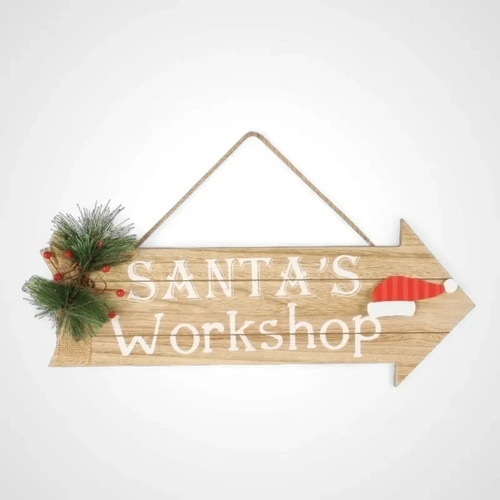 Deluxe Wooden Christmas Arrow Sign