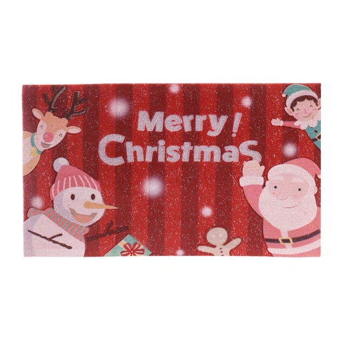 Christmas Doormat (C)   4 figure heads