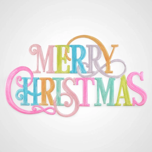 Macaron Merry Christmas Metal Sign - Available Oct 2025