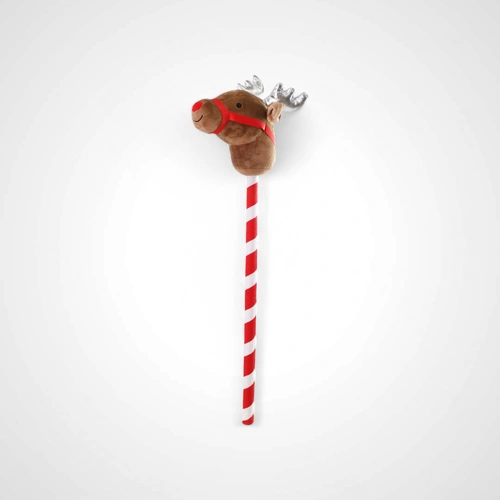Christmas Riding Silver Reindeer Stick 