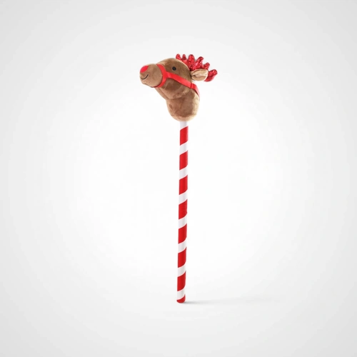 Christmas Riding Red Reindeer Stick 