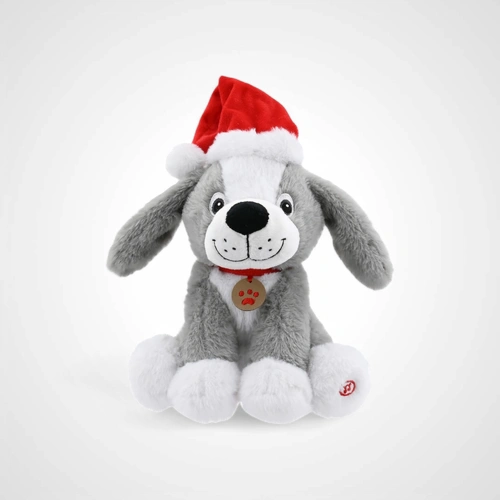 Musical Christmas Grey Puppy Flapping Ears - Avail Oct 2025