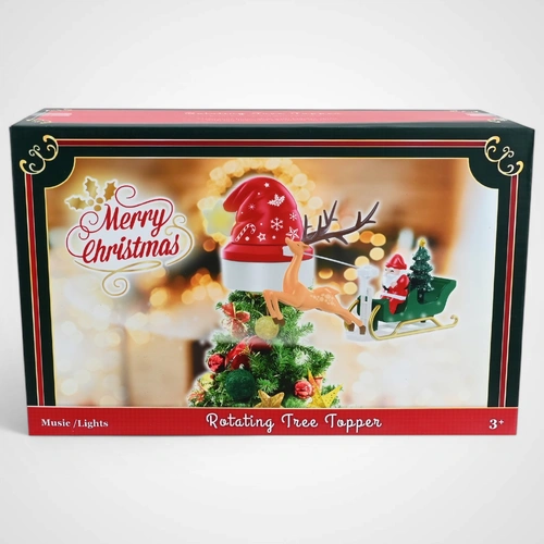 LED Musical Tree Topper Flying Sleigh - Avail Oct 2025