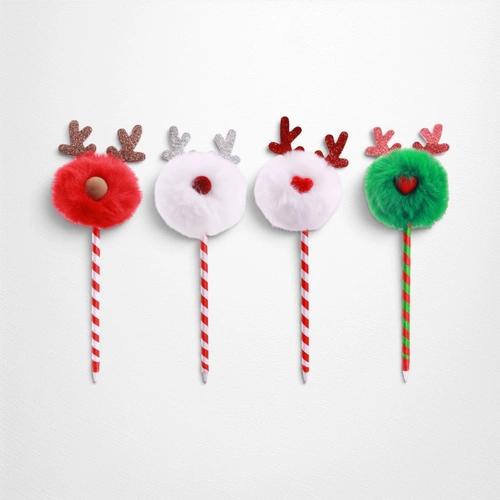 Reindeer Pom Pom Pen