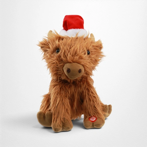 Musical Christmas Highland Cow A