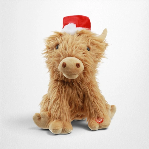 Musical Christmas Highland Cow B
