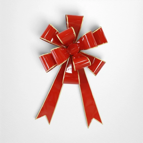Red/Gold Metal Double Layer Bow