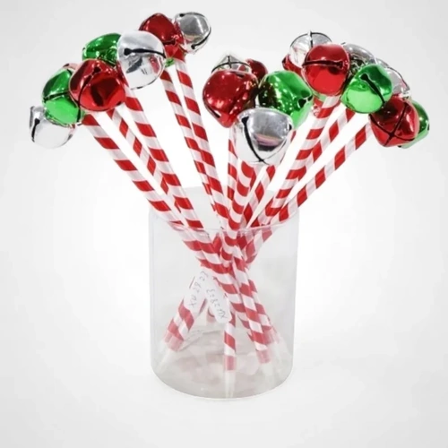 Jingle Bell Candy Striped Pen