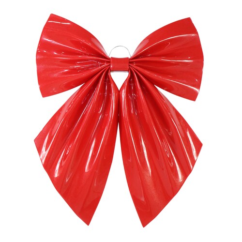 Hard Plastic Outdoor Red Bow - avail October 2024