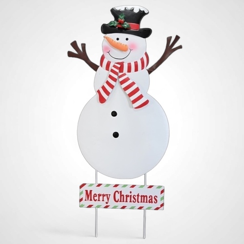 Metal Snowman Character - avail October 2024