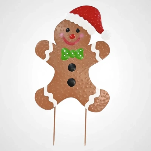 Metal Gingerbread yard stake boy