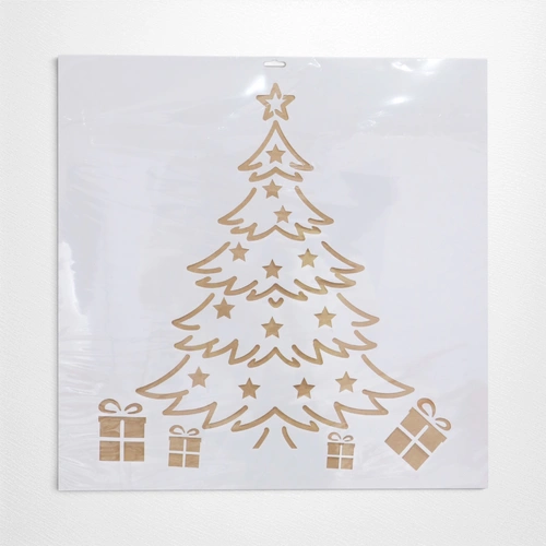 Christmas Tree Snow Spray Stencil 