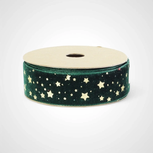 Emerald Velvet Foil Ribbon B - Available Oct 2025