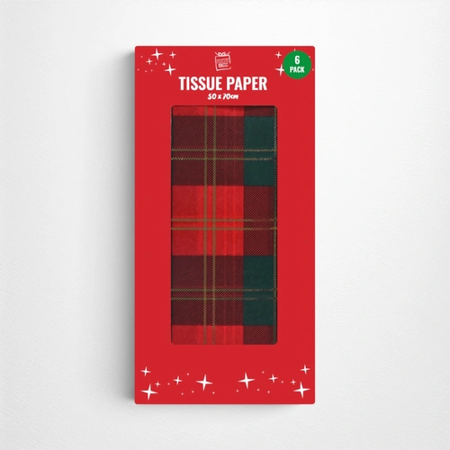 Tartan Tissue Paper 6 pk - A