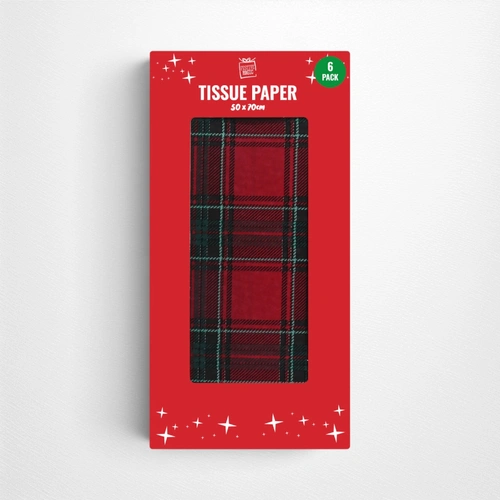 Tartan Tissue Paper 6 pk - B