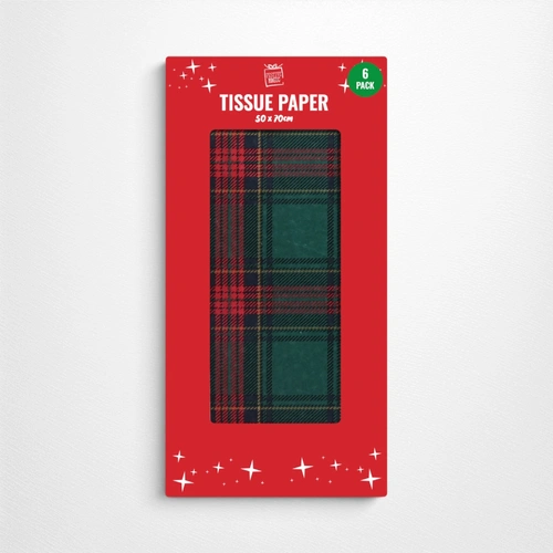 Tartan Tissue Paper 6 pk - C
