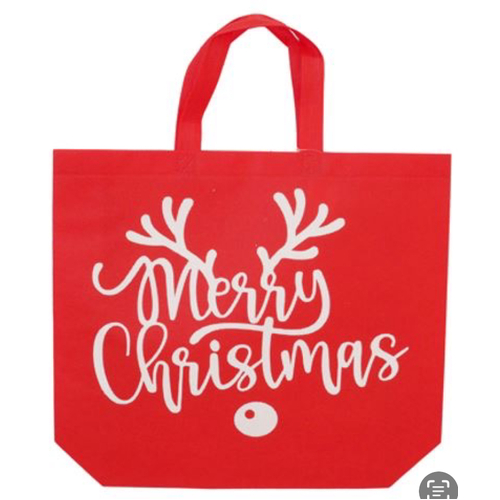 Red Print Shopping Bag M/C/Antlers - AVAIL OCT 2024