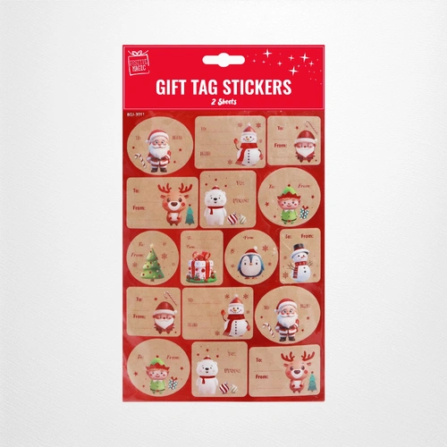 Gift Tag Stickers A  - 2 Sheets