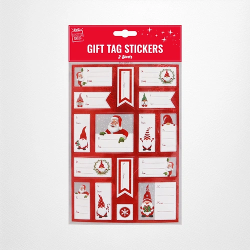 Gift Tag Stickers F  - 2 Sheets