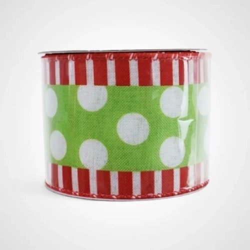 60mm Grinch Spots Ribbon 2.7m  