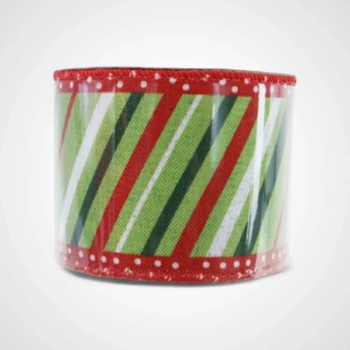 60mm Grinch Stripes Ribbon 2.7m
