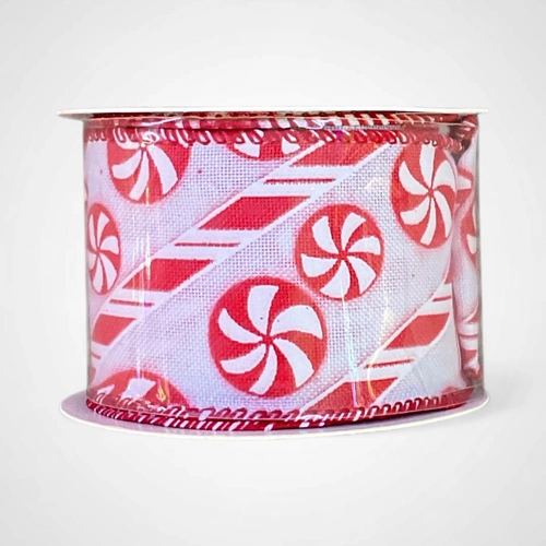 60mm Candycane Ribbon 2.7m(Candy Canes)