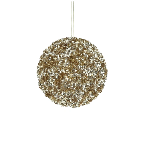 12.5cm Styro Silver Sequin Bauble