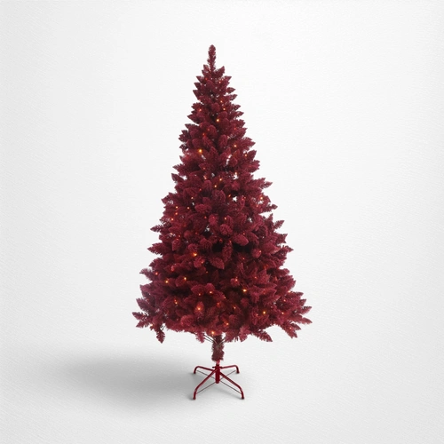 7 Foot Flocked  Bordeaux Tree