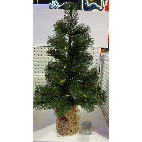 57cm High Pine Christmas Tree with Battery Lights