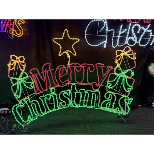 Merry Christmas with Presents/Star Rope Light Motif 