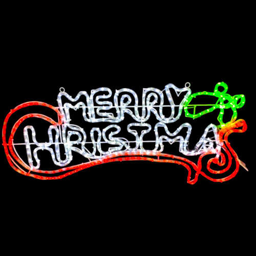 100cm LED Merry Christmas Rope Light Motif