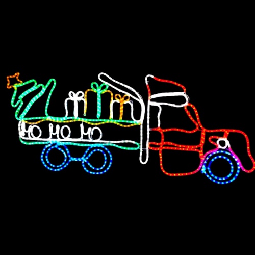 LED Santa Driving Truck Rope Light Motif 185cm