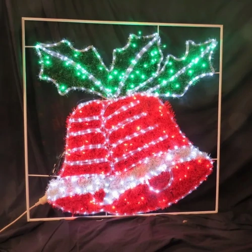 Large Flashing PVC Bells Rope Light Motif