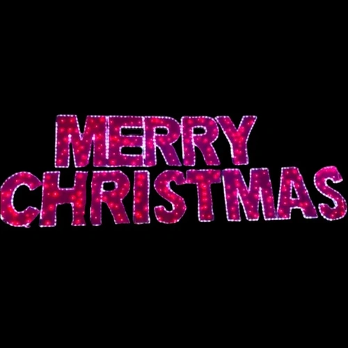 Giant Merry Christmas with individual letters Rope Light Motif