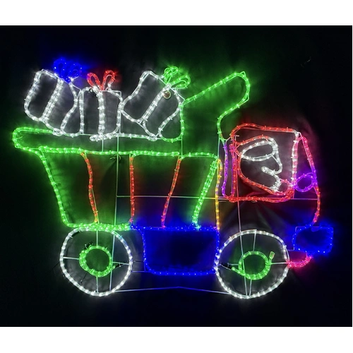 Santa Truck with Gifts Rope Light Motif 