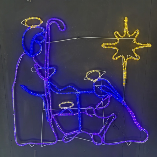 Nativity Rope Light Motif with Star 