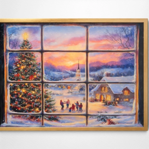 Christmas Sunset Light Up Frame